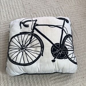 Target Black and White Bicycle Pillow